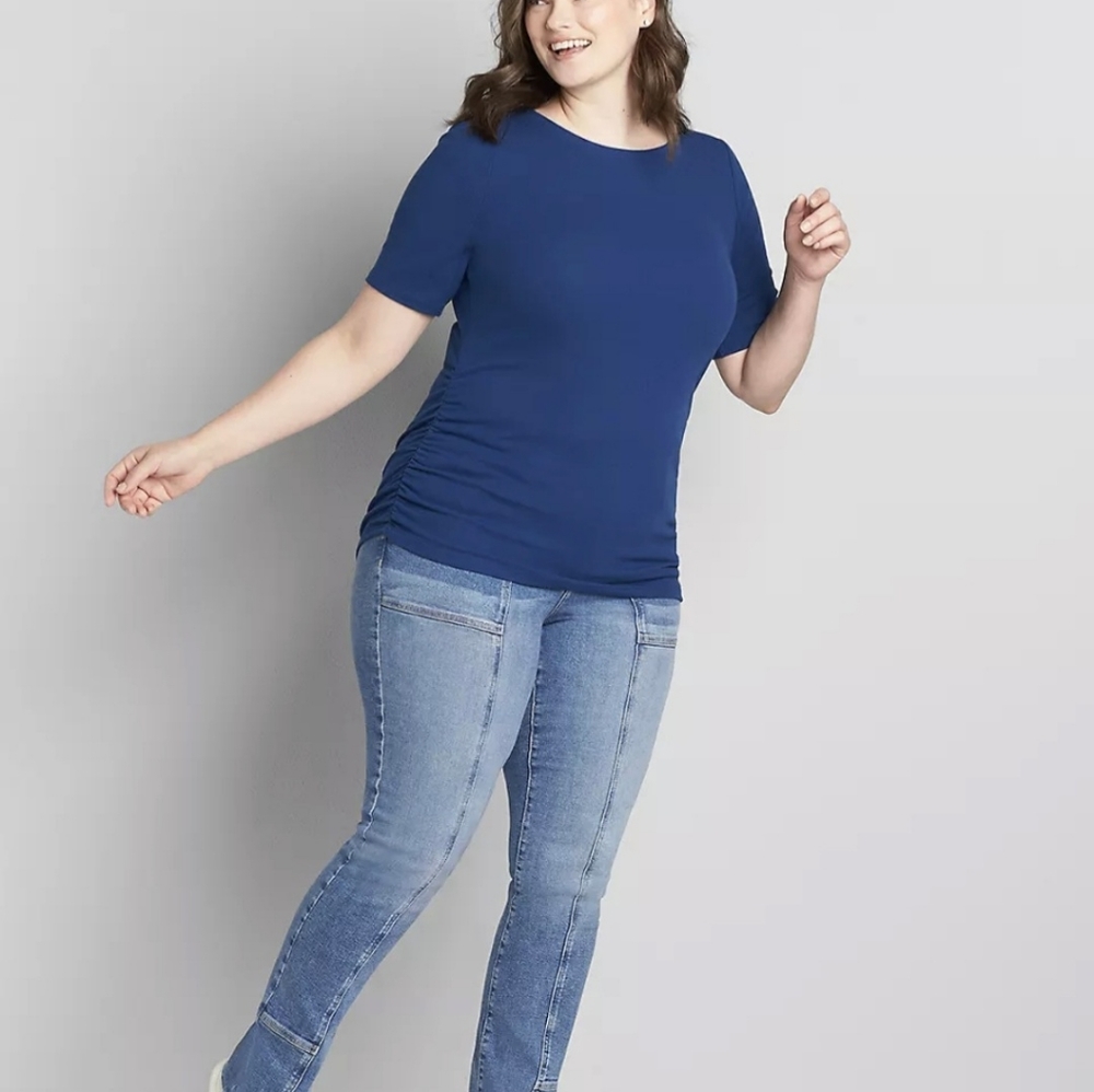 Perfect sleeve boat neck top